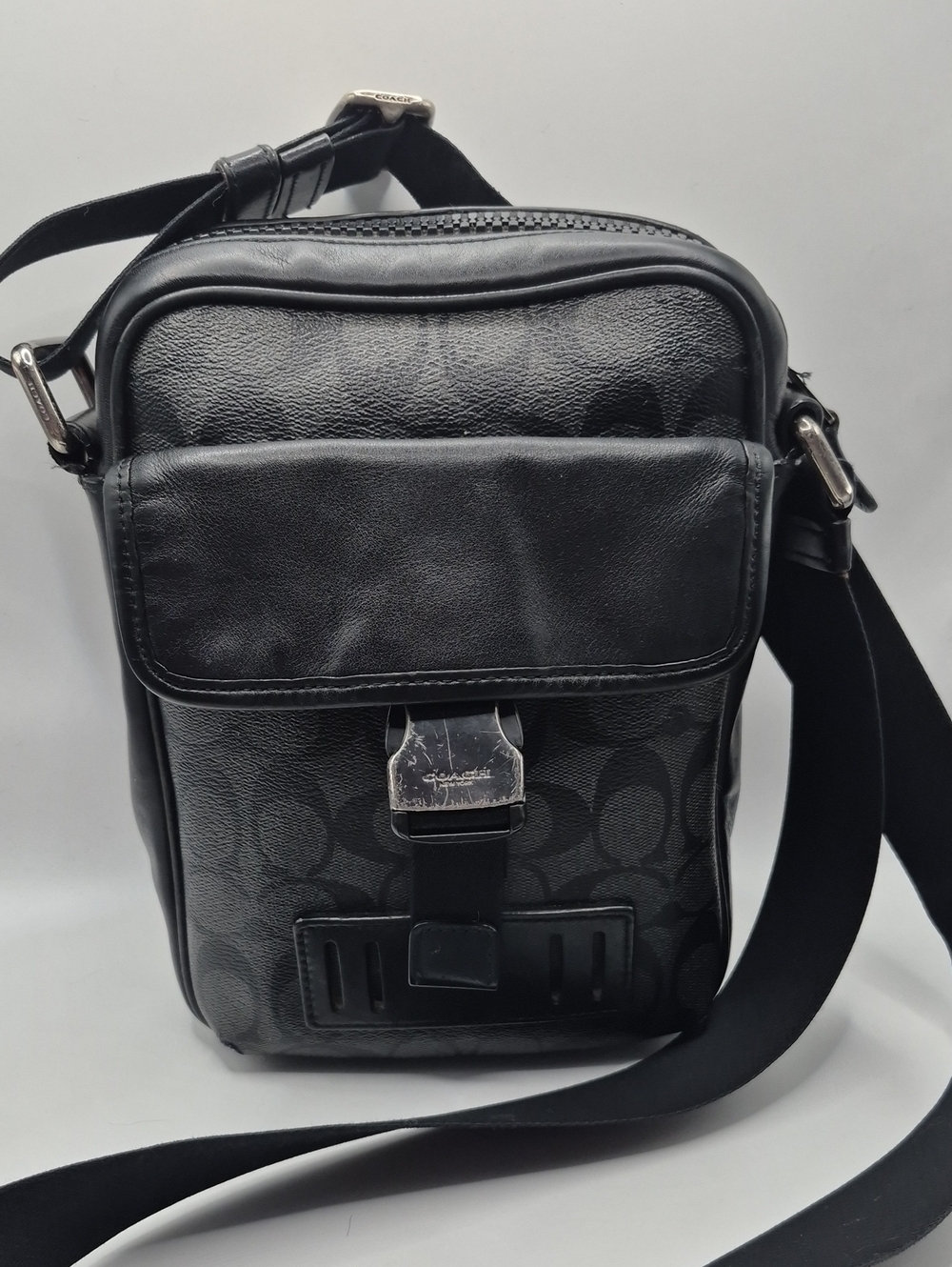 COACH signature canvas crossbody bag